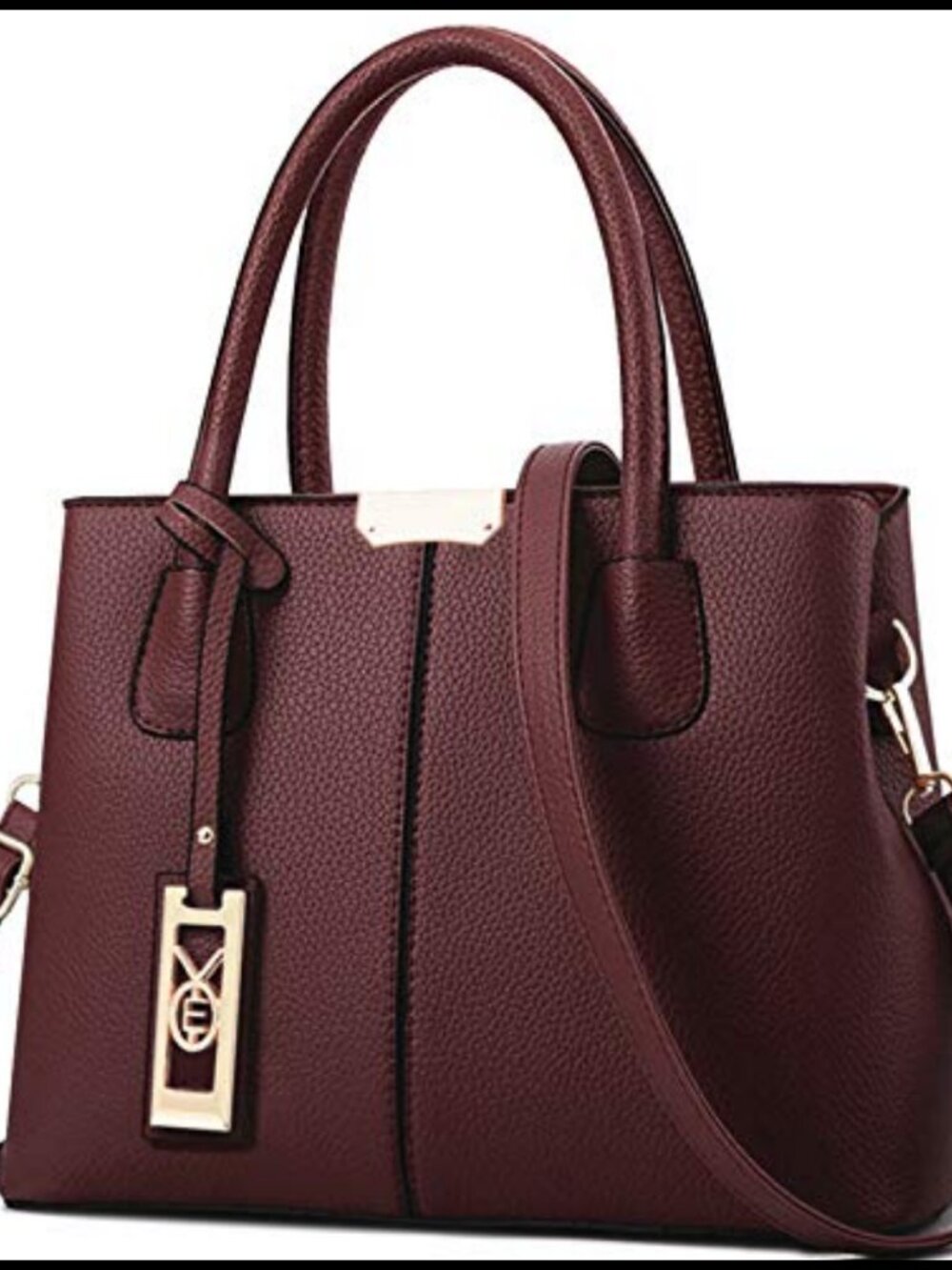 COCIFER PU Leather Satchel Purse Women Gold-tone Hardware Top Handle Shoulder
